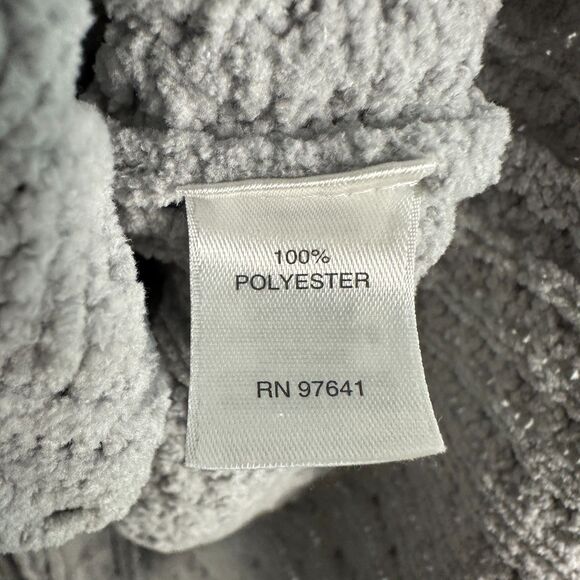 J. Jill Chenille Cable Knit Sweater Grey Size Medium Pullover Crewneck - Picture 3 of 5